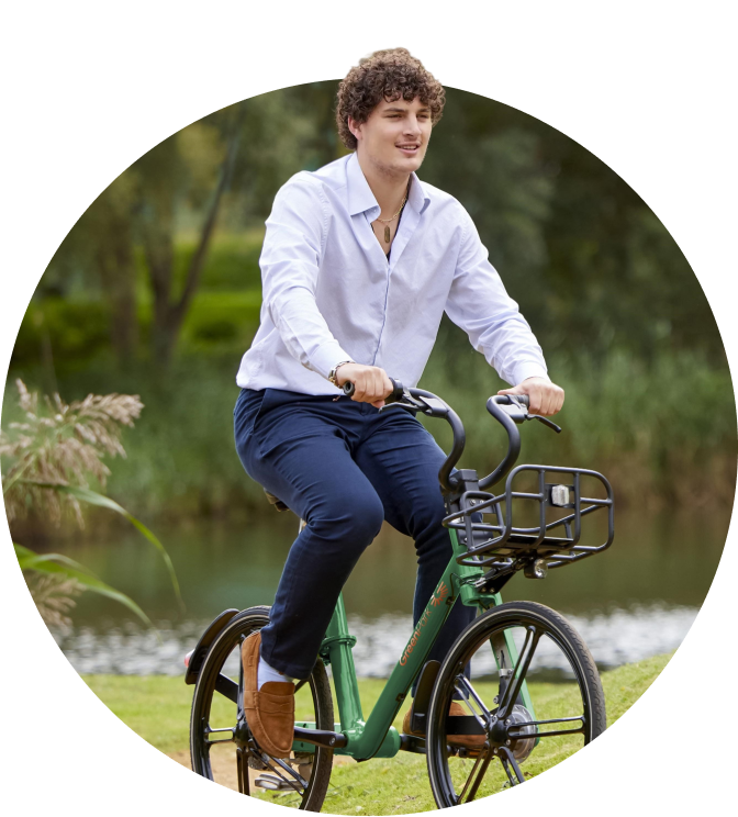 Cyclist at Green Park